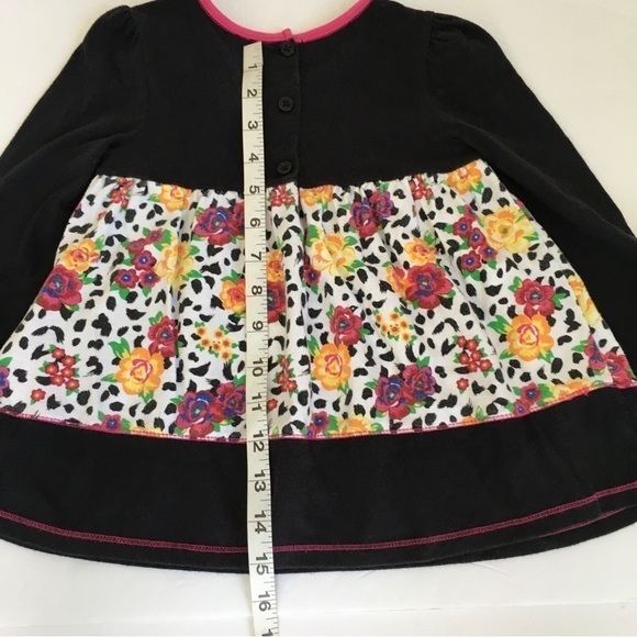 Bundle 2 Pcs Set Little Girls Floral Long sleeve top and Green Velvet Pant - Picture 9 of 16